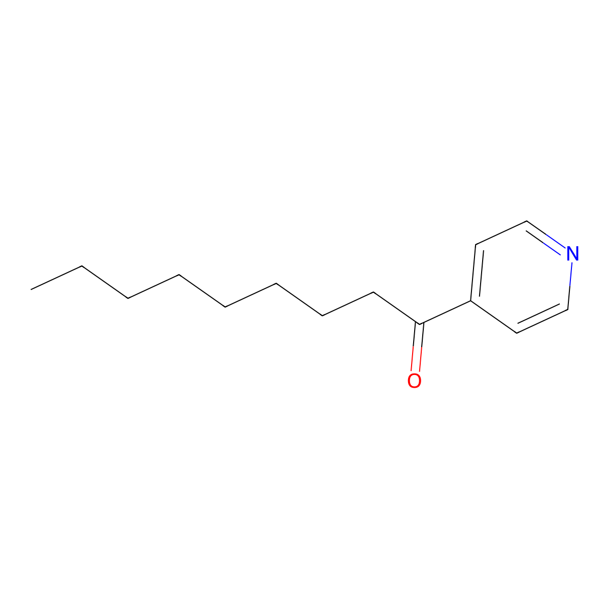1-(Pyridin-4-yl)nonan-1-one molecular structure, CAS 146690-00-8