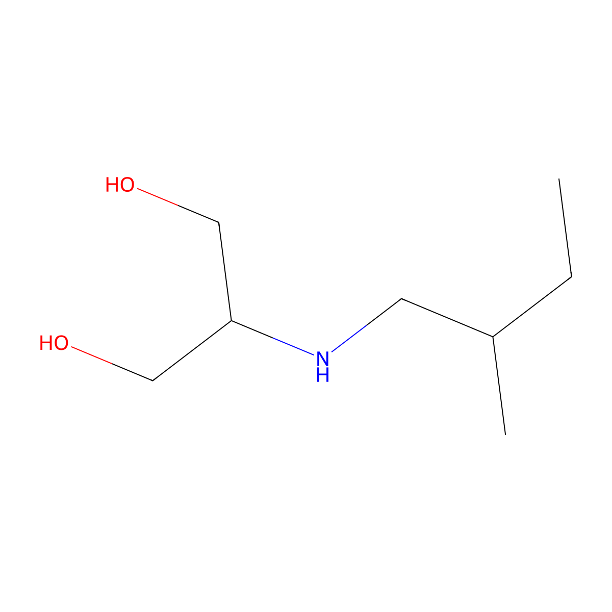 2-[(2-Methylbutyl)amino]propane-1,3-diol molecular structure, CAS 1466918-20-6
