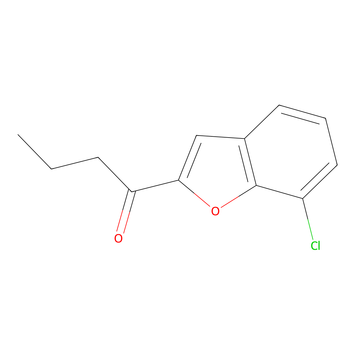 1-(7-Chloro-1-benzofuran-2-yl)butan-1-one molecular structure, CAS 1466935-10-3