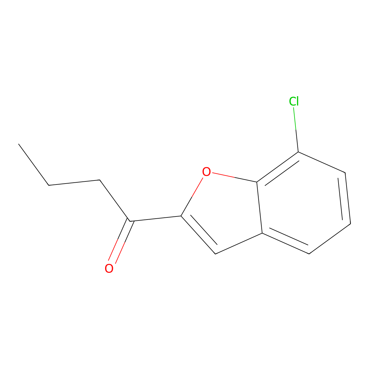 1-(7-Chloro-1-benzofuran-2-yl)butan-1-one molecular structure, CAS 1466935-10-3
