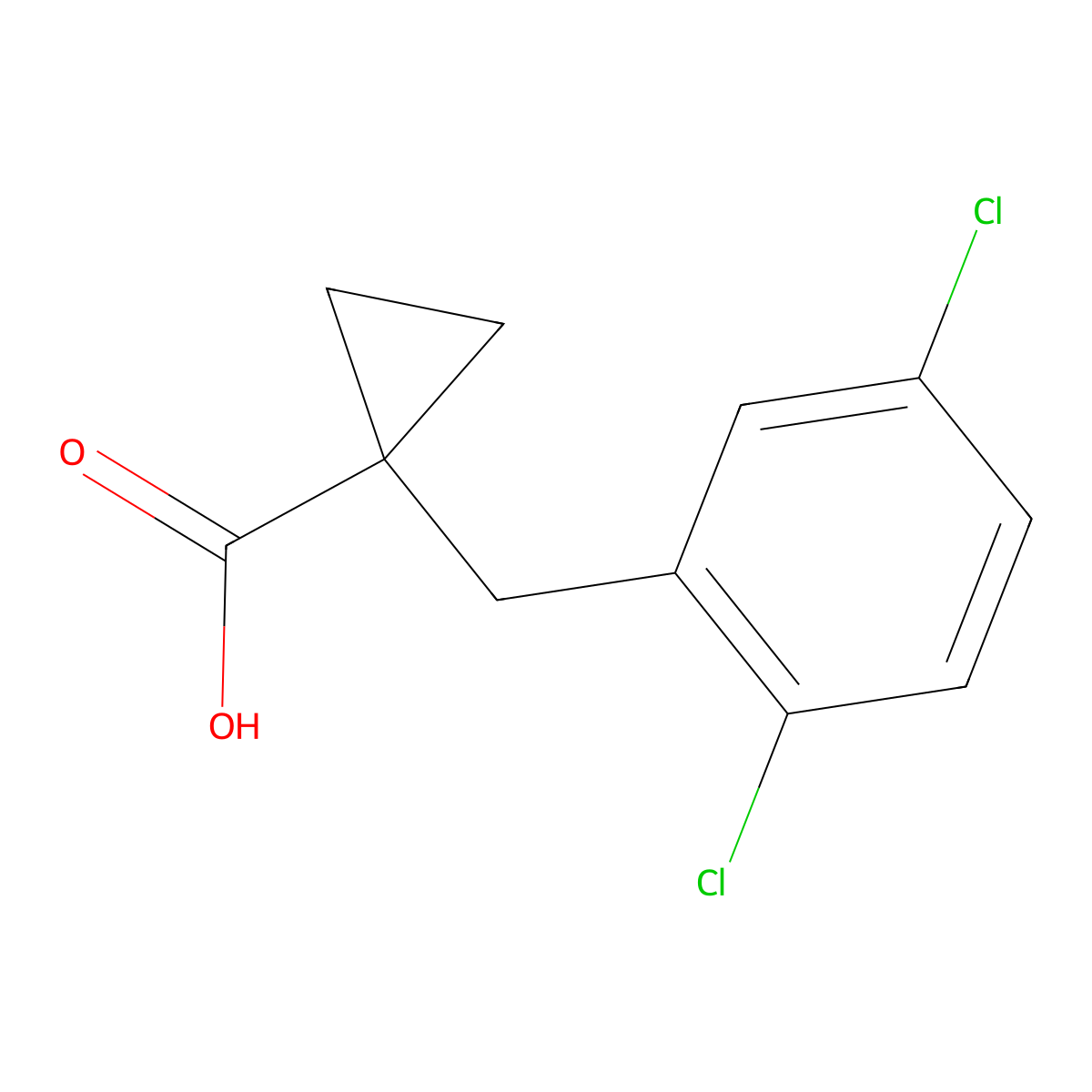 1-(2,5-Dichlorobenzyl)cyclopropane-1-carboxylic acid molecular structure, CAS 1466948-13-9