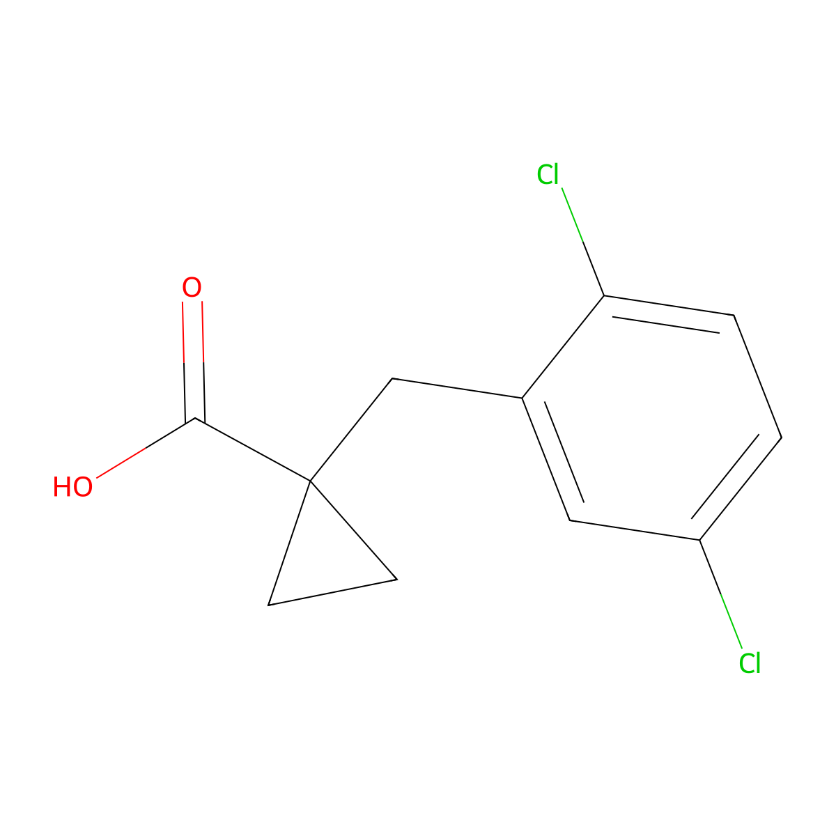 1-(2,5-Dichlorobenzyl)cyclopropane-1-carboxylic acid molecular structure, CAS 1466948-13-9