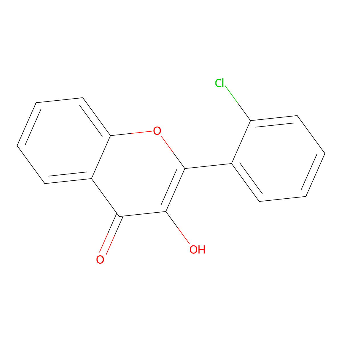 2-(2-Chlorophenyl)-3-hydroxychromen-4-one molecular structure, CAS 146698-40-0