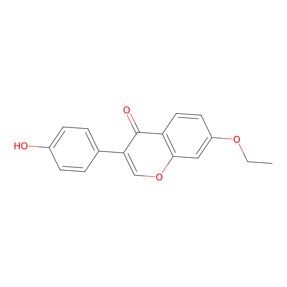 7-Ethoxy-3-(4-hydroxyphenyl)-4H-1-benzopyran-4-one molecular structure, CAS 146698-96-6