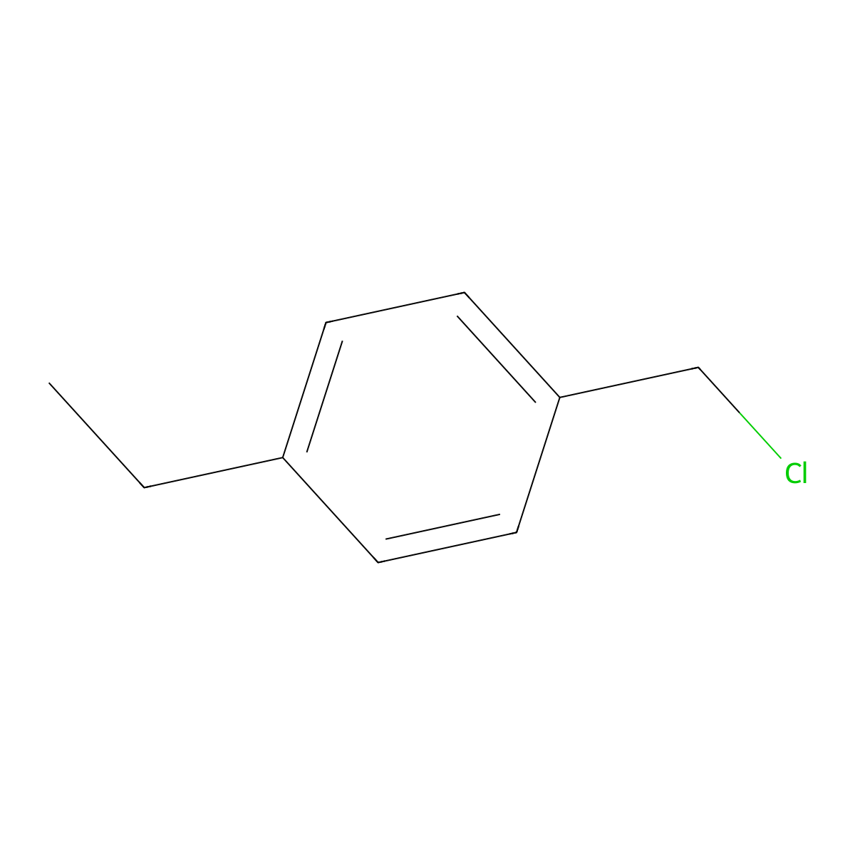4-Ethylbenzyl chloride molecular structure, CAS 1467-05-6