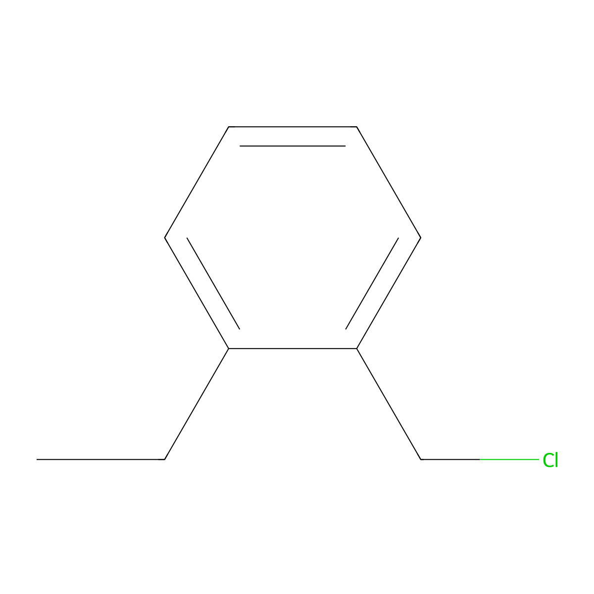 Ethylbenzyl chloride molecular structure, CAS 1467-06-7