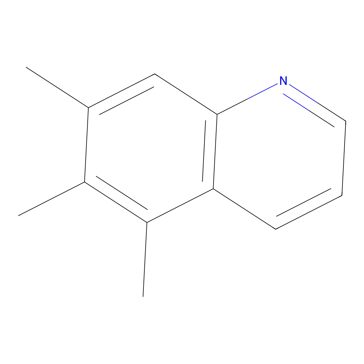 5,6,7-Trimethylquinoline molecular structure, CAS 1467-29-4
