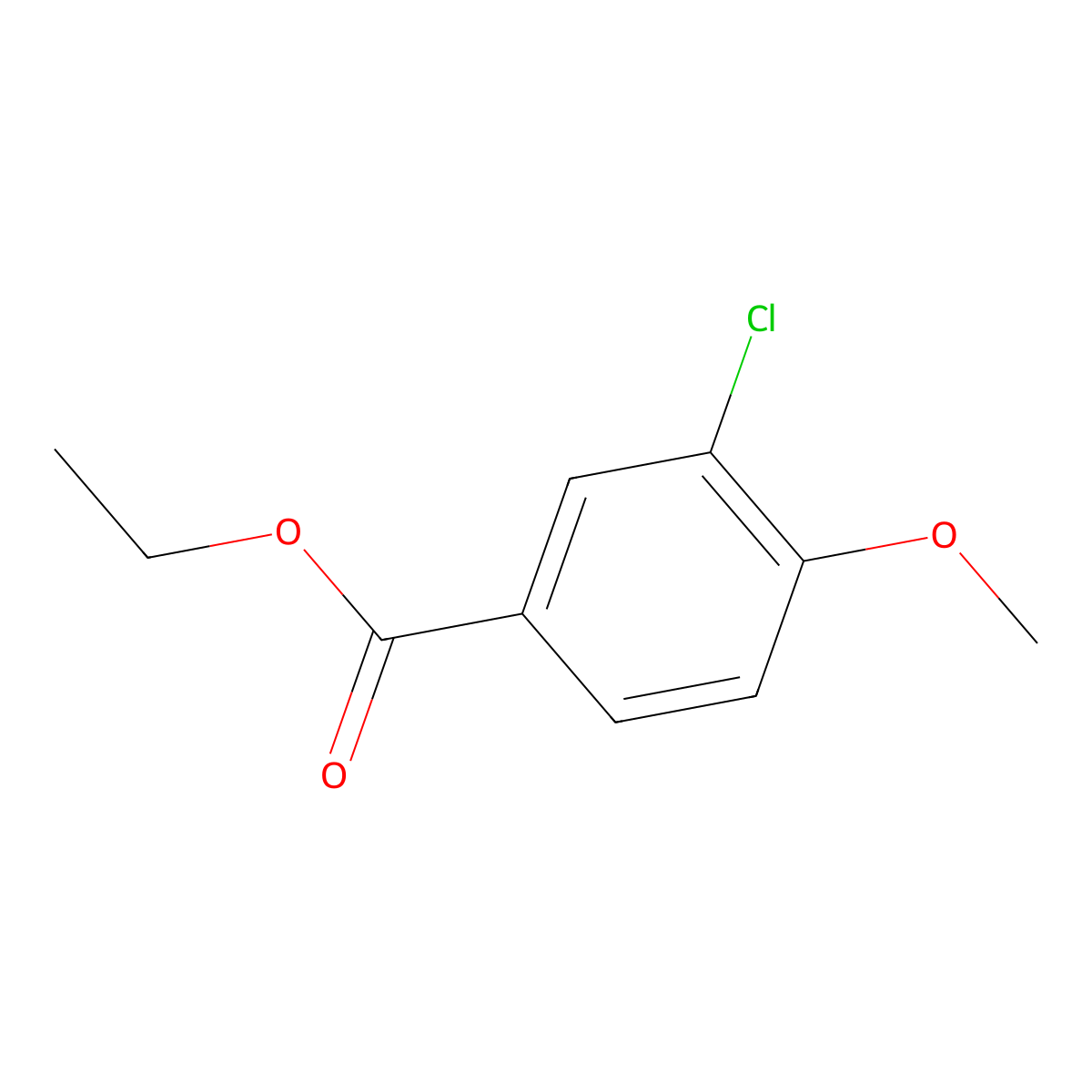 Ethyl 3-chloro-4-methoxybenzoate molecular structure, CAS 14670-04-3
