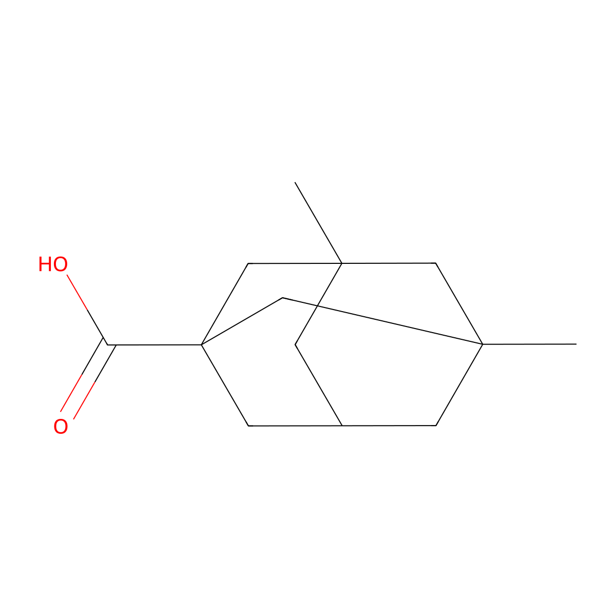 3,5-Dimethyladamantane-1-carboxylic acid molecular structure, CAS 14670-94-1