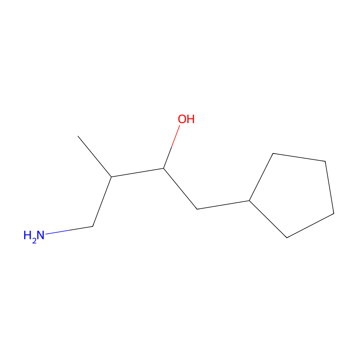 4-Amino-1-cyclopentyl-3-methylbutan-2-ol molecular structure, CAS 1467015-39-9