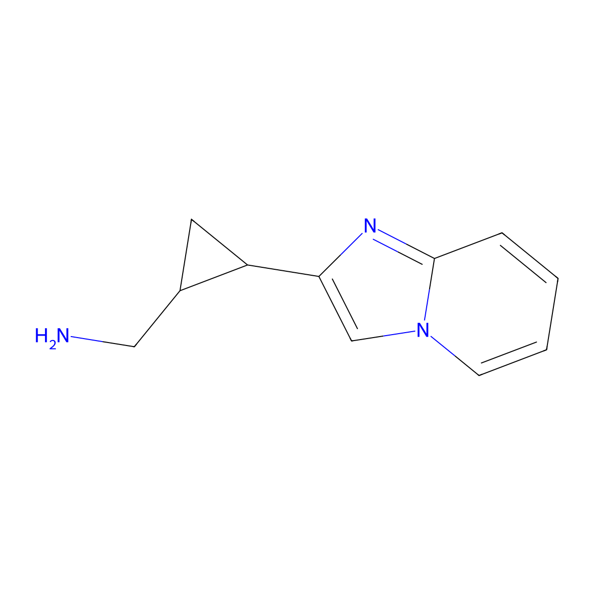 (2-(Imidazo[1,2-a]pyridin-2-yl)cyclopropyl)methanamine molecular structure, CAS 1467041-58-2