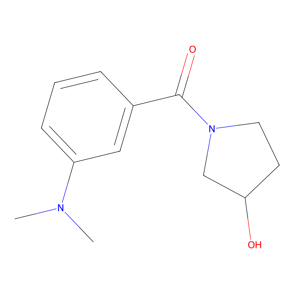 1-[3-(Dimethylamino)benzoyl]pyrrolidin-3-ol molecular structure, CAS 1467046-98-5