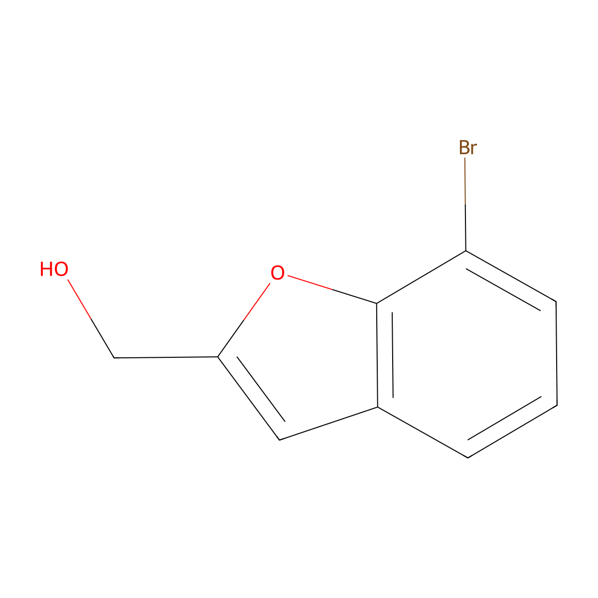 (7-Bromobenzofuran-2-yl)methanol molecular structure, CAS 1467056-12-7