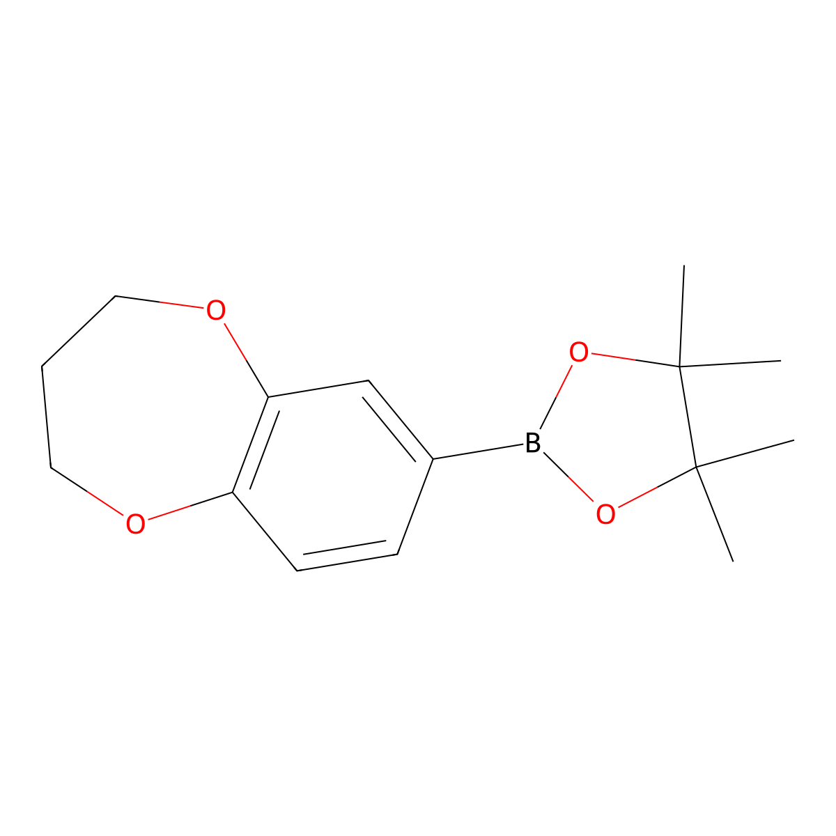 2-(3,4-Dihydro-2H-benzo[b][1,4]dioxepin-7-yl)-4,4,5,5-tetramethyl-1,3,2-dioxaborolane molecular structure, CAS 1467057-46-0