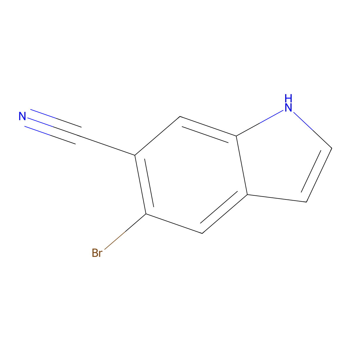 5-bromo-1H-indole-6-carbonitrile molecular structure, CAS 1467060-13-4