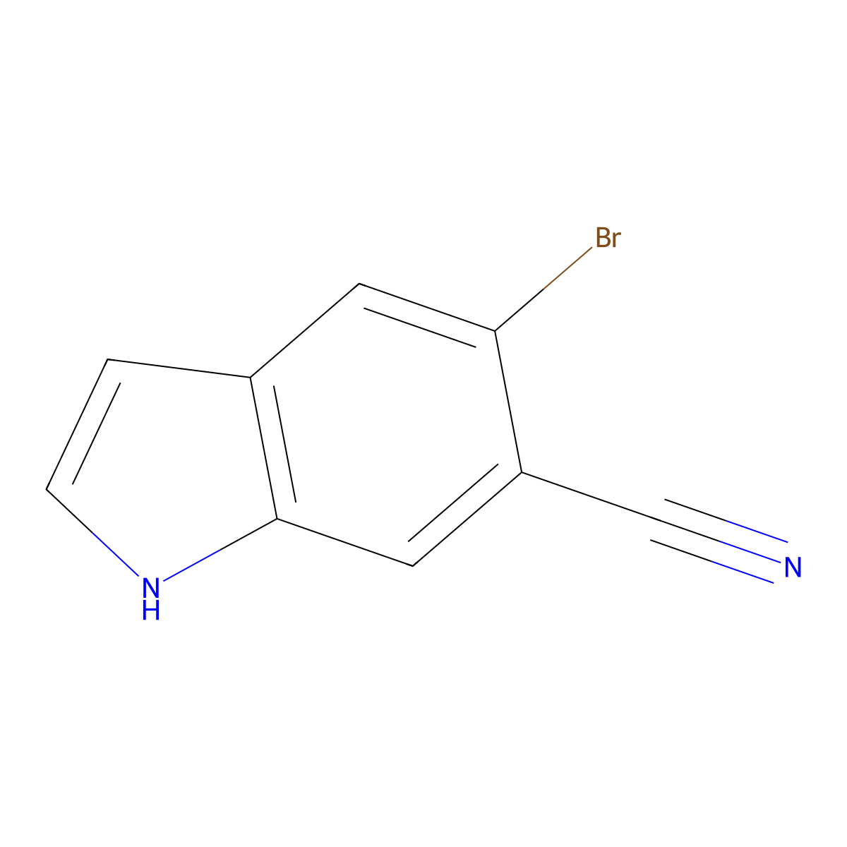 5-bromo-1H-indole-6-carbonitrile molecular structure, CAS 1467060-13-4