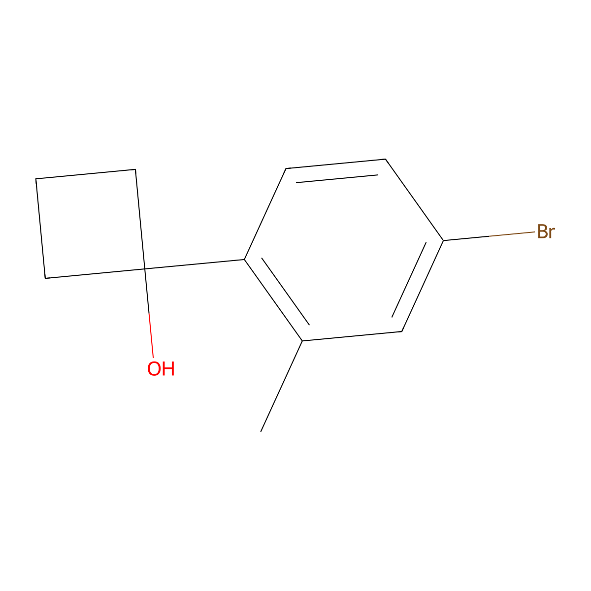 1-(4-Bromo-2-methylphenyl)cyclobutanol molecular structure, CAS 1467060-73-6