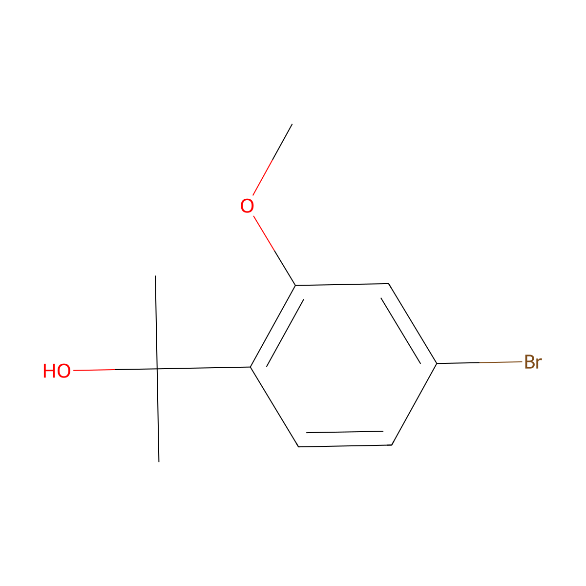 2-(4-Bromo-2-methoxyphenyl)propan-2-ol molecular structure, CAS 1467060-94-1