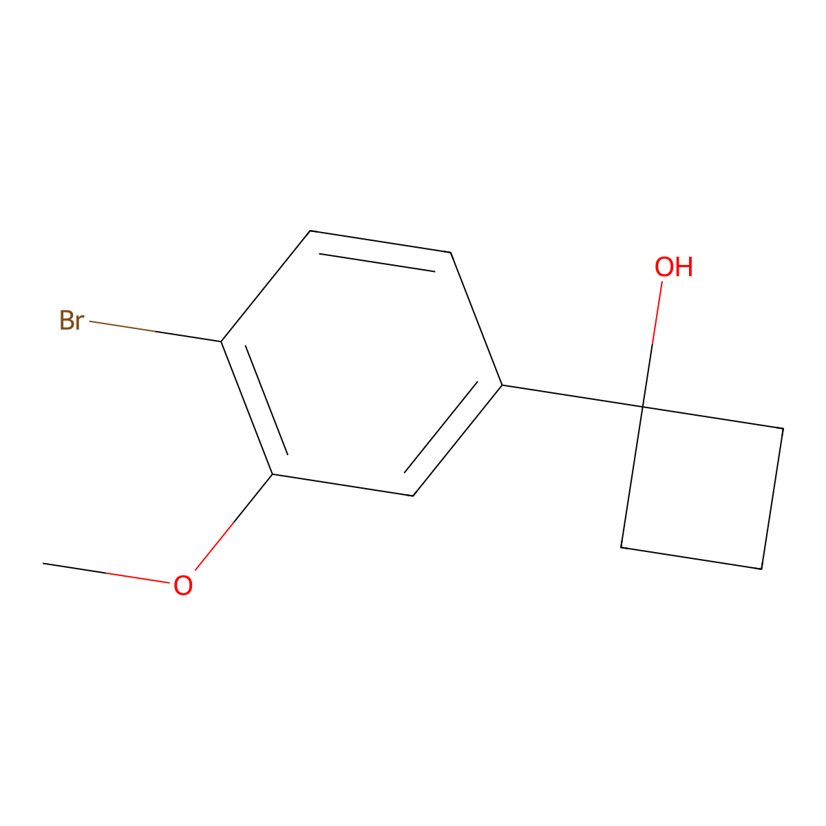 1-(4-Bromo-3-methoxyphenyl)cyclobutanol molecular structure, CAS 1467061-03-5
