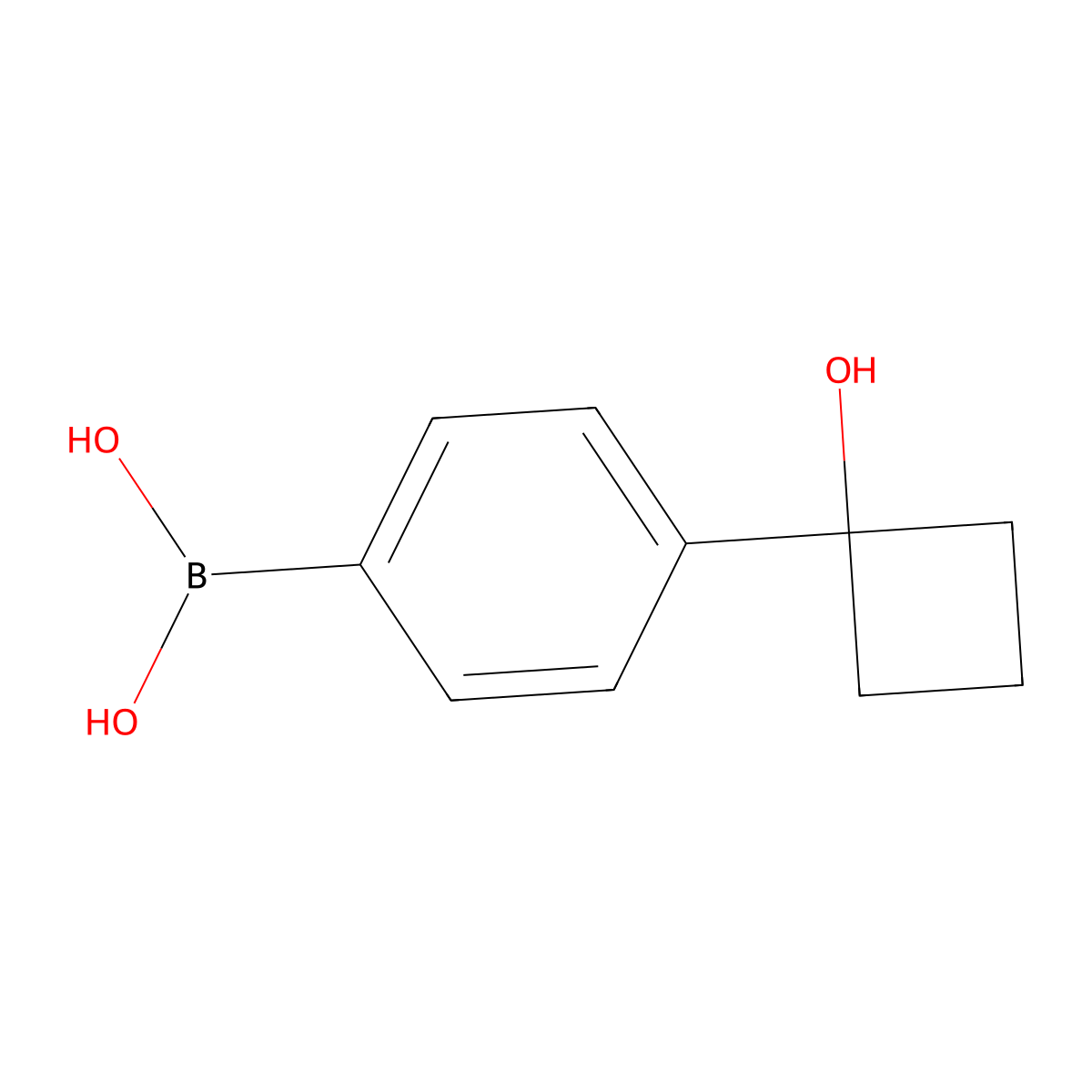 (4-(1-Hydroxycyclobutyl)phenyl)boronic acid molecular structure, CAS 1467062-11-8