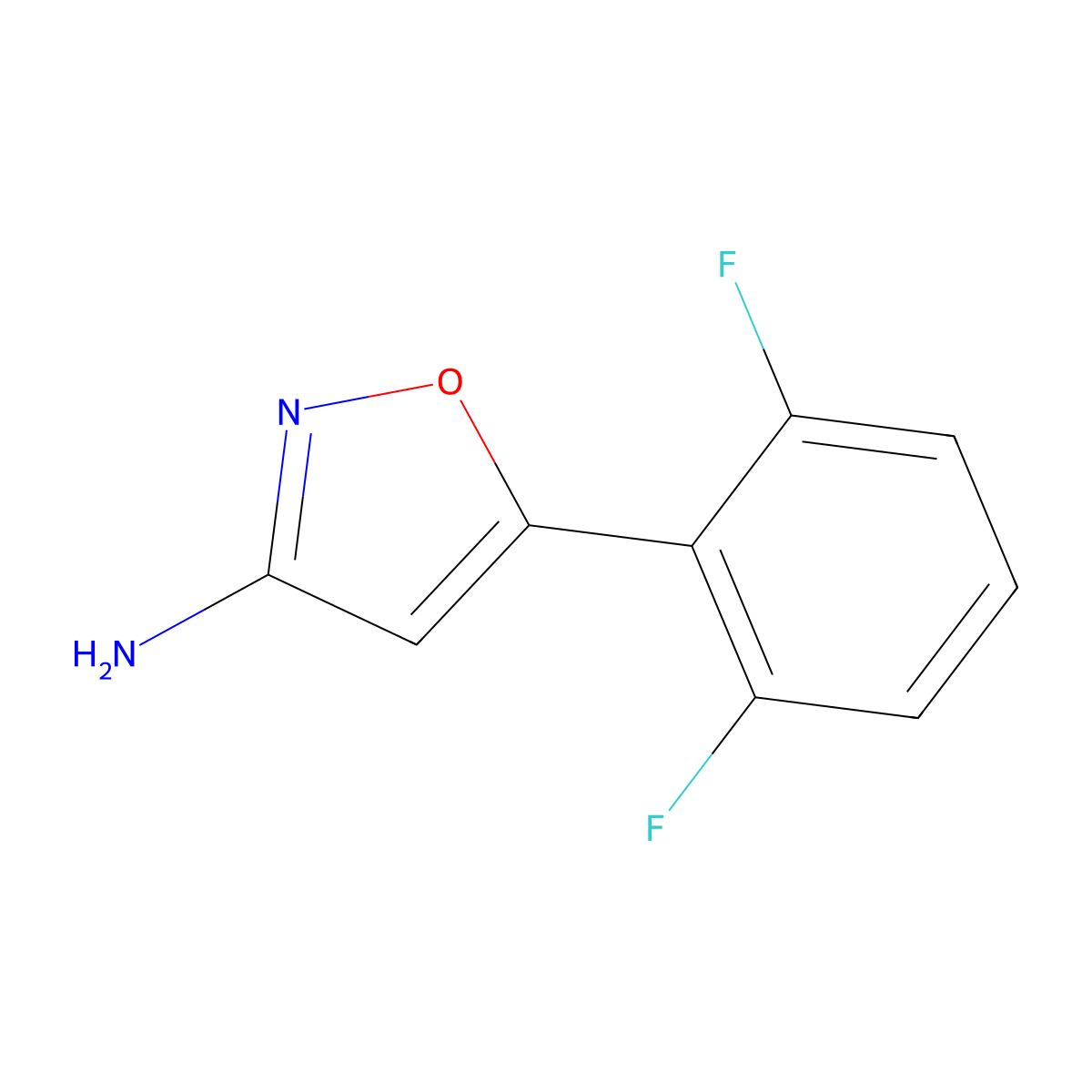5-(2,6-Difluorophenyl)isoxazol-3-amine molecular structure, CAS 1467064-19-2