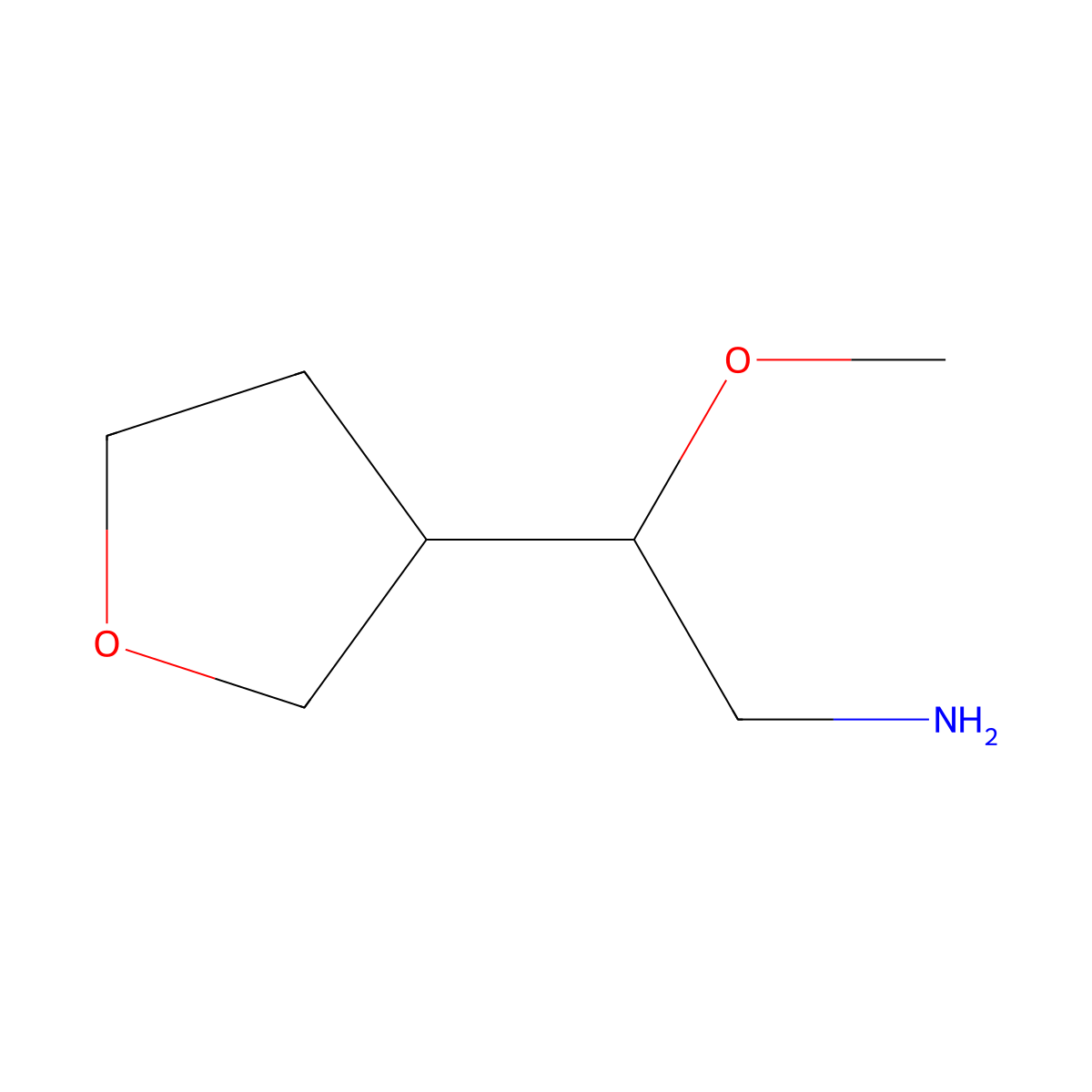 2-Methoxy-2-(oxolan-3-yl)ethan-1-amine molecular structure, CAS 1467066-76-7