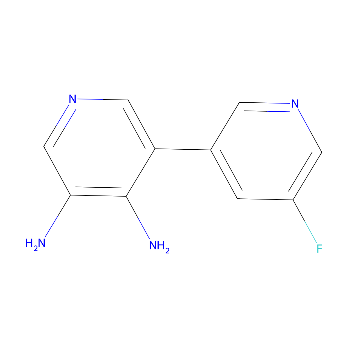 5'-Fluoro-3,3'-bipyridine-4,5-diamine molecular structure, CAS 1467082-89-8