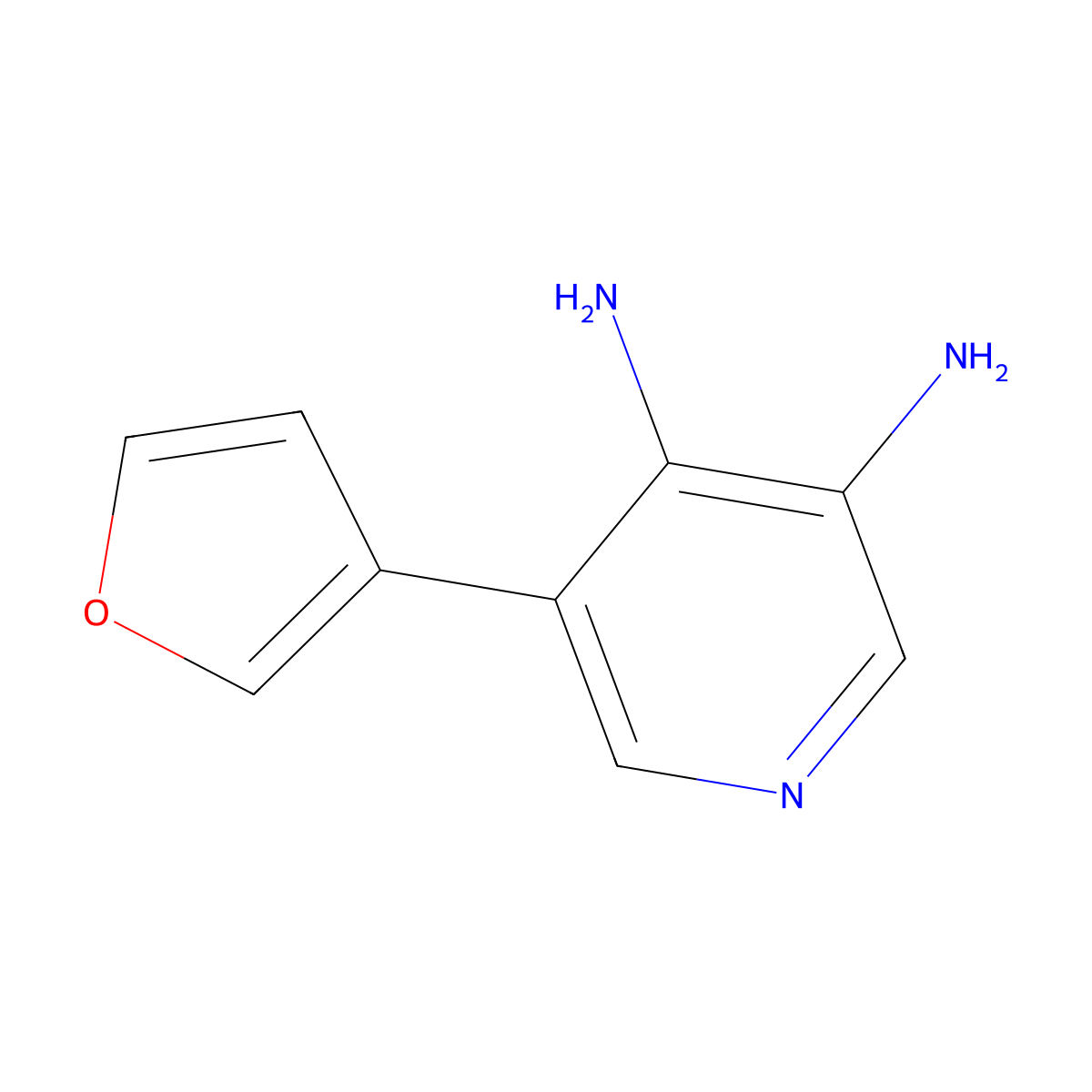 5-(3-furanyl)-3,4-Pyridinediamine molecular structure, CAS 1467082-92-3