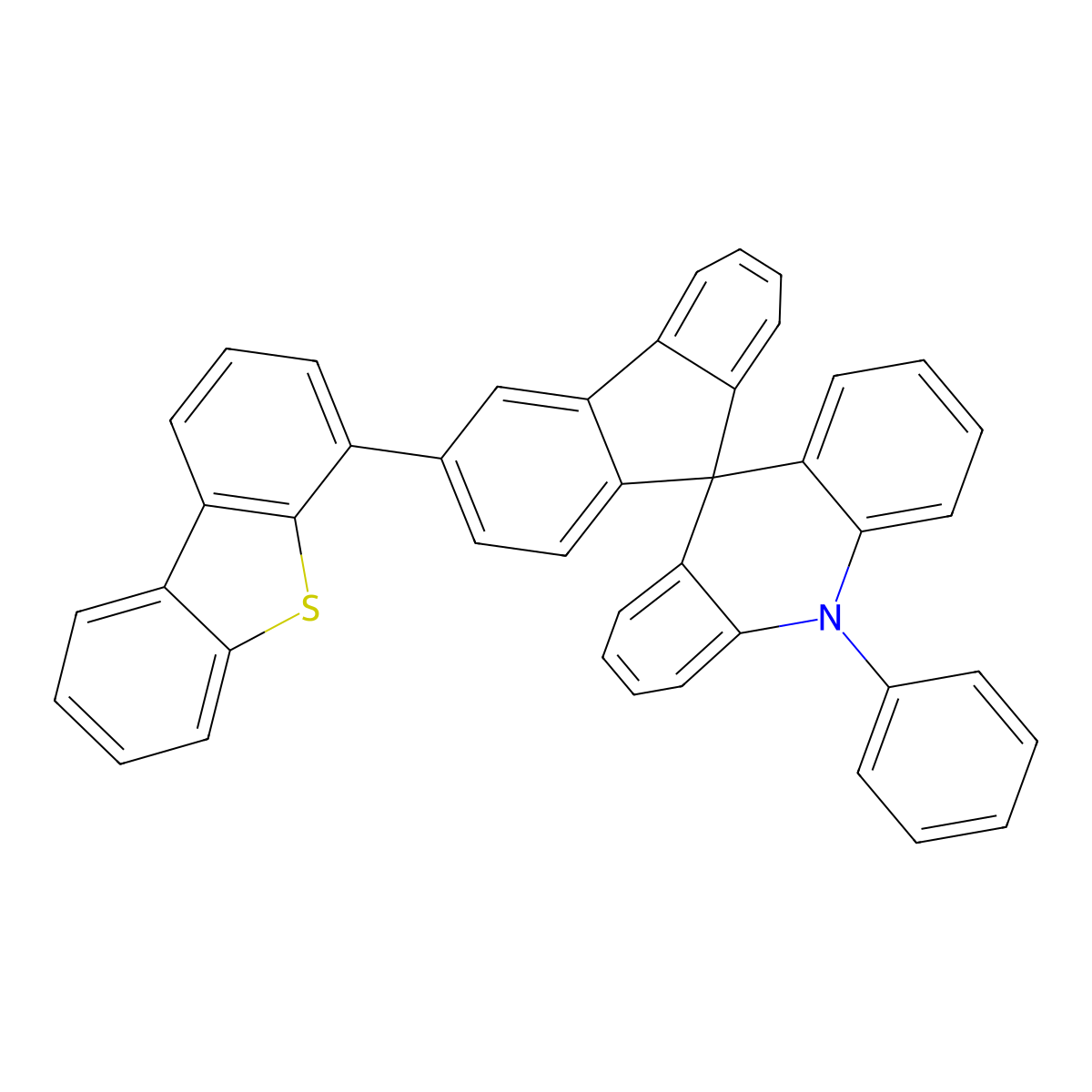 3'-(Dibenzo[b,d]thiophen-4-yl)-10-phenyl-10H-spiro[acridine-9,9'-fluorene] molecular structure, CAS 1467099-24-6
