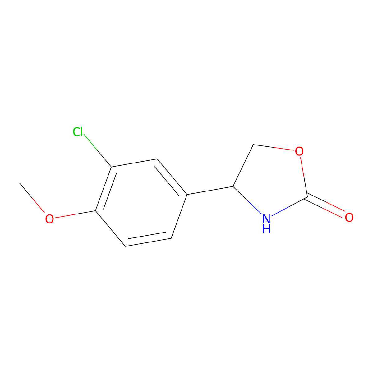 4-(3-Chloro-4-methoxyphenyl)oxazolidin-2-one molecular structure, CAS 1467100-59-9