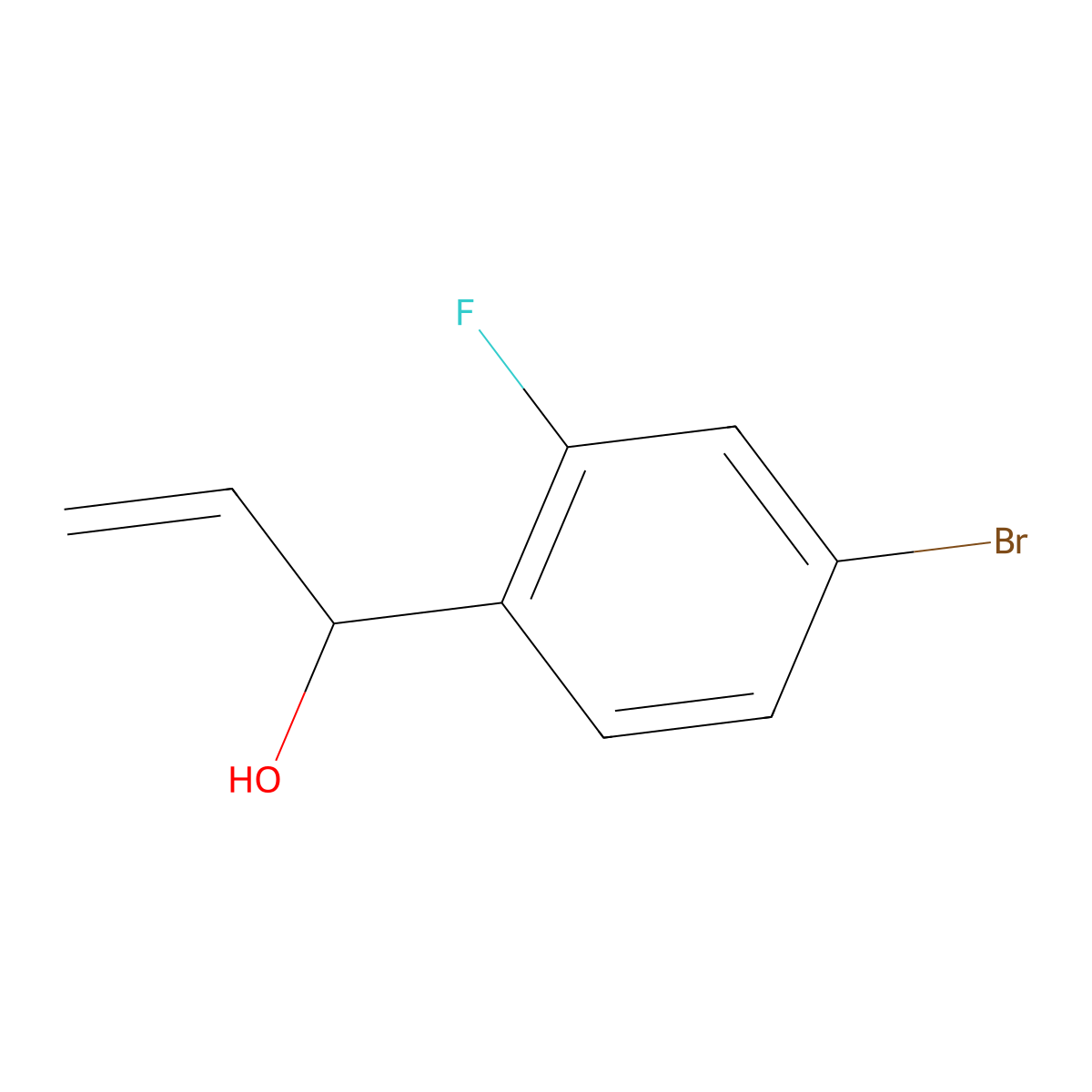 1-(4-Bromo-2-fluorophenyl)prop-2-en-1-ol molecular structure, CAS 1467121-09-0