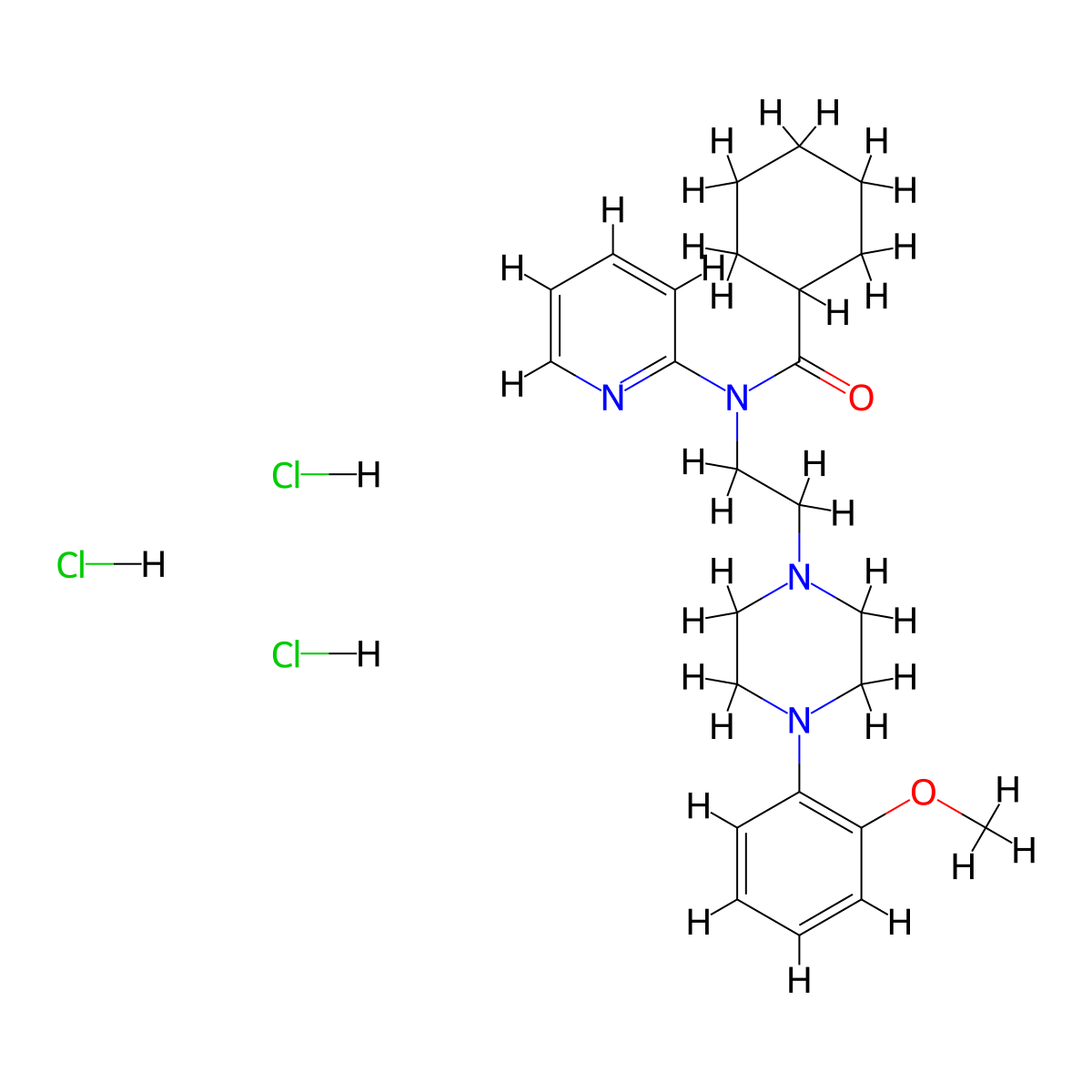 WAY 100635 hydrochloride molecular structure, CAS 146714-97-8