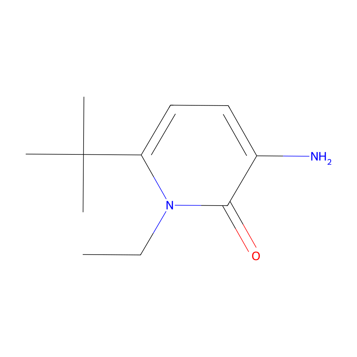 3-Amino-6-tert-butyl-1-ethyl-1,2-dihydropyridin-2-one molecular structure, CAS 1467184-83-3