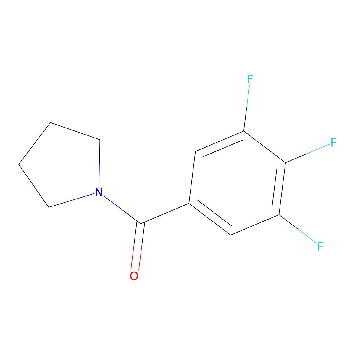 Pyrrolidin-1-yl(3,4,5-trifluorophenyl)methanone molecular structure, CAS 1467203-33-3