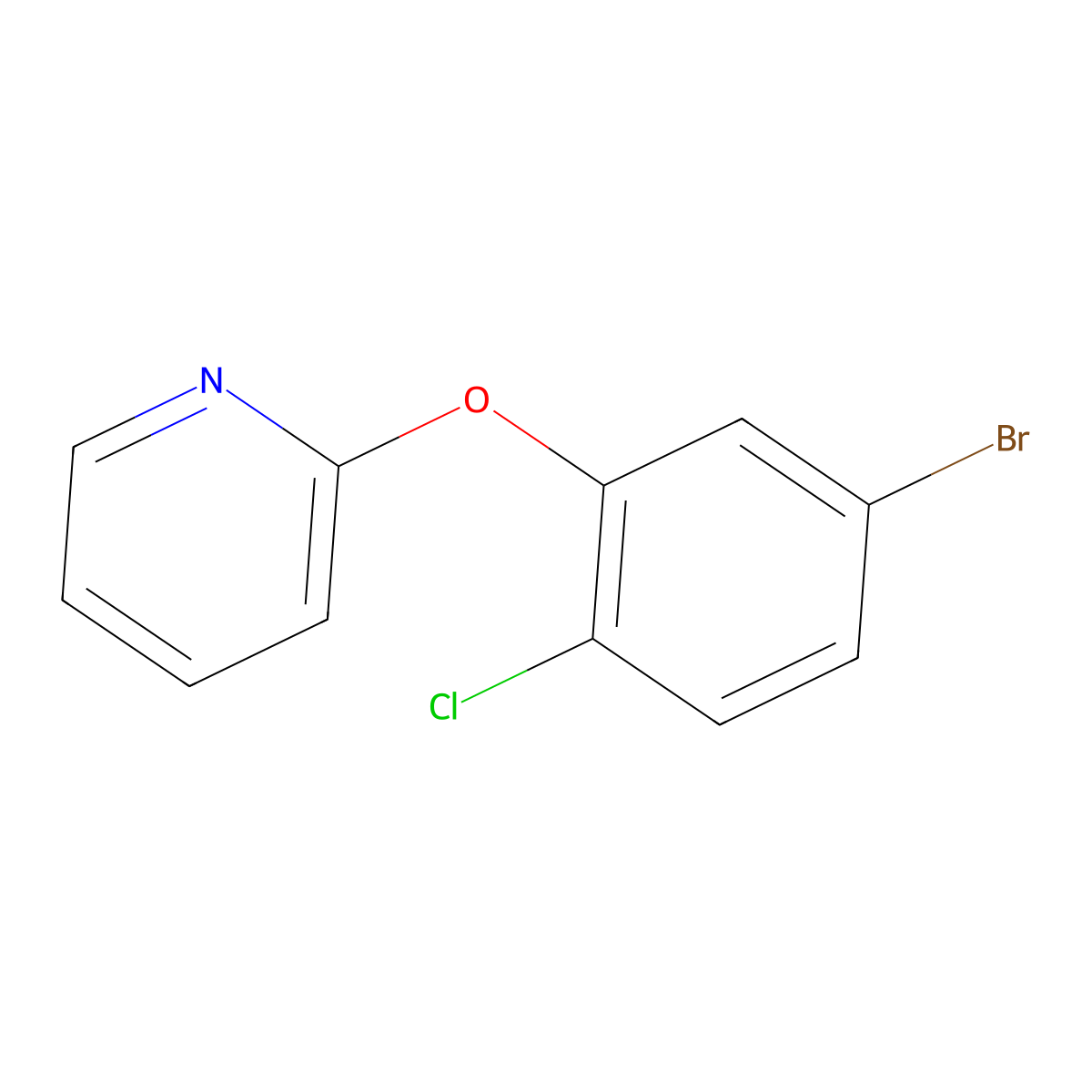 2-(5-Bromo-2-chlorophenoxy)pyridine molecular structure, CAS 1467204-00-7