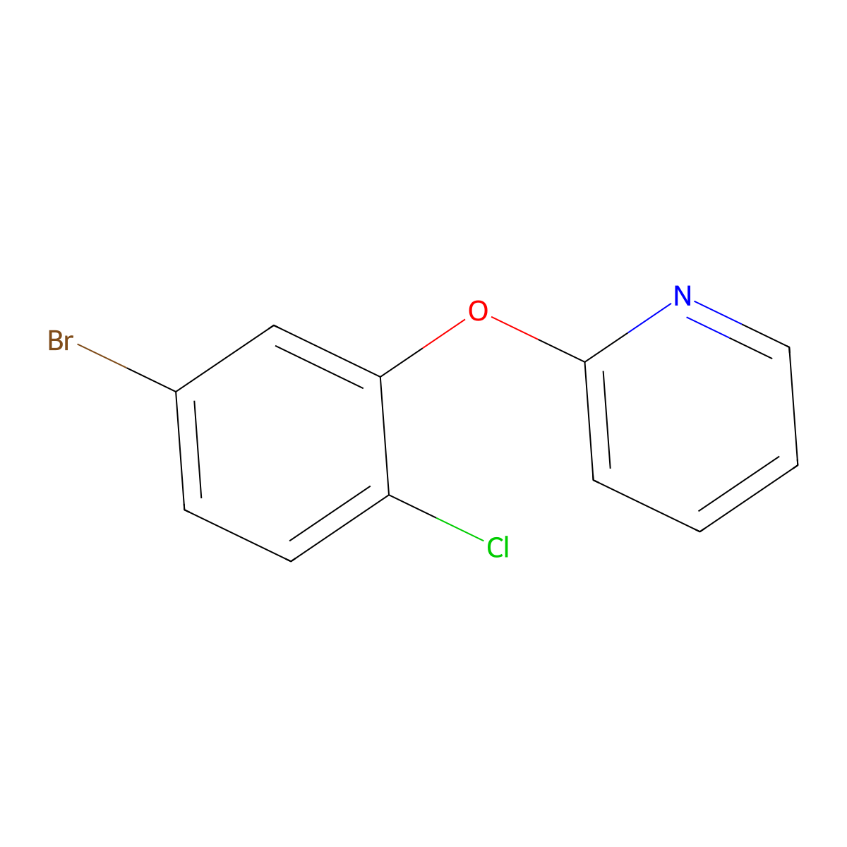 2-(5-Bromo-2-chlorophenoxy)pyridine molecular structure, CAS 1467204-00-7