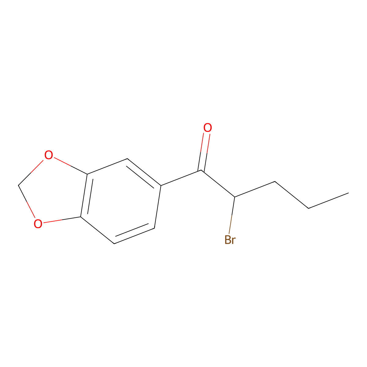 1-(2H-1,3-Benzodioxol-5-yl)-2-bromopentan-1-one molecular structure, CAS 146721-06-4