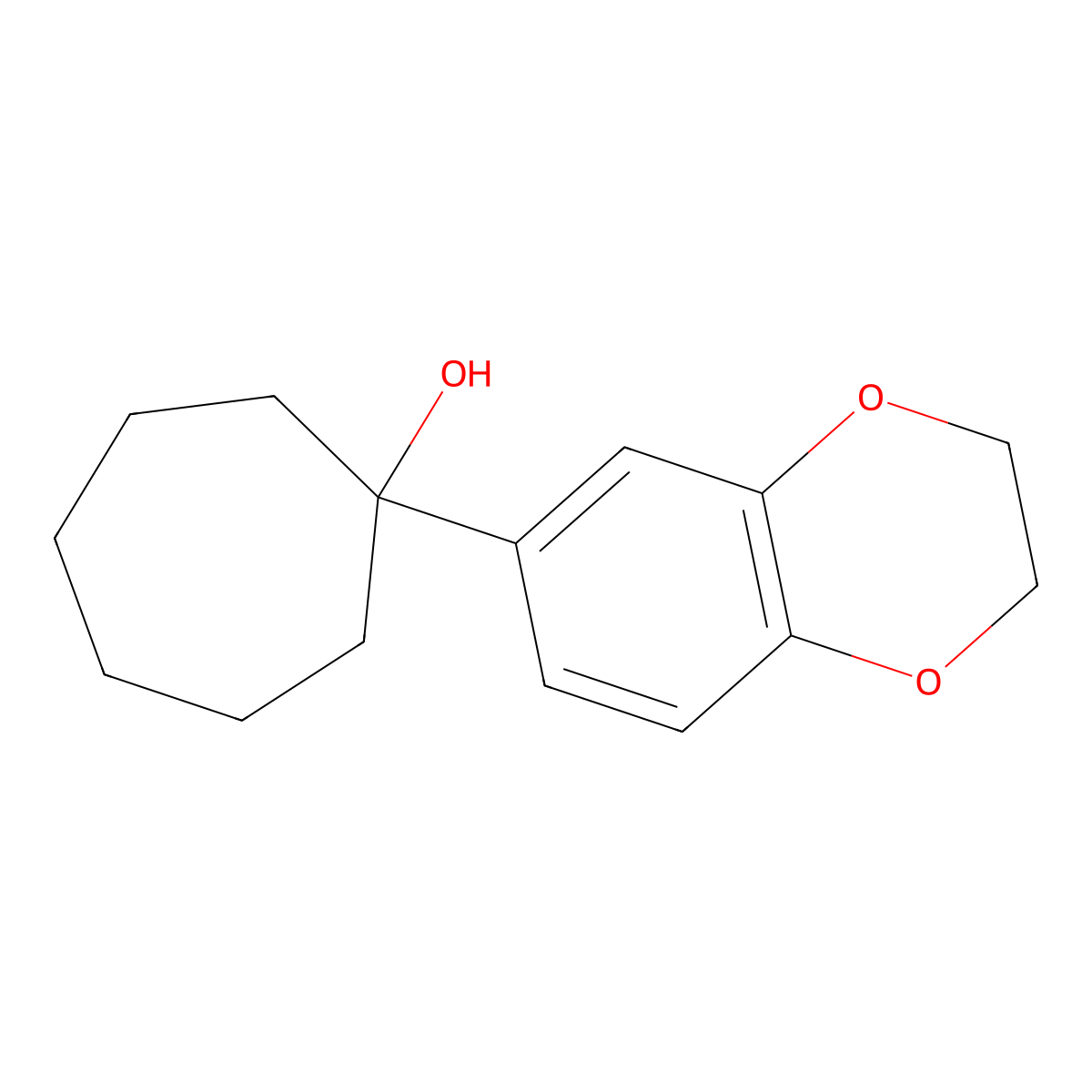 1-(2,3-Dihydrobenzo[b][1,4]dioxin-6-yl)cycloheptanol molecular structure, CAS 1467212-99-2