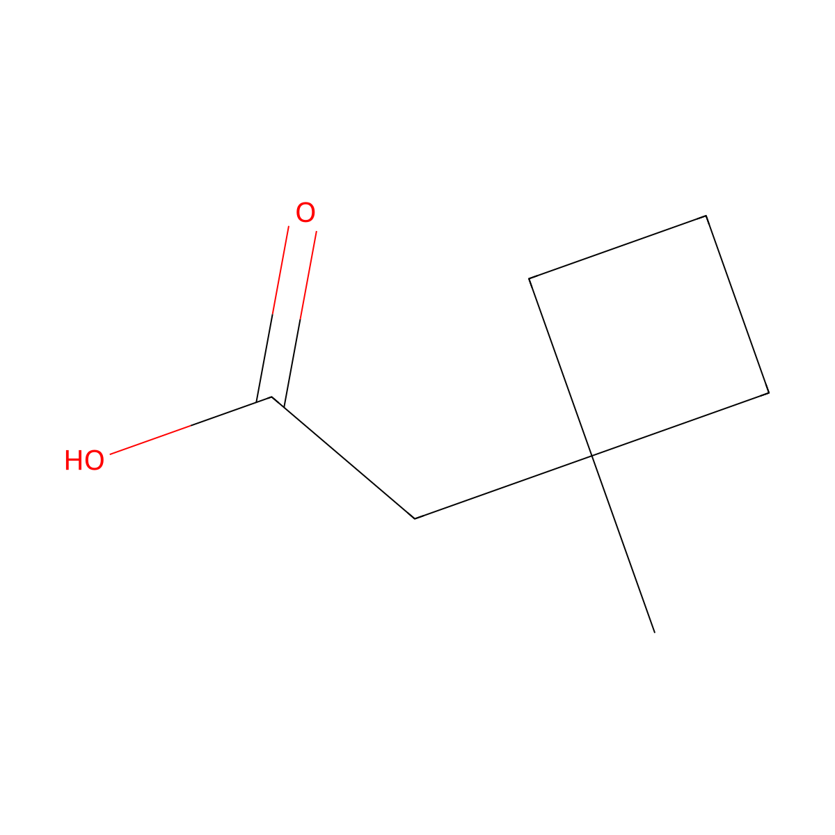 2-(1-methylcyclobutyl)acetic Acid molecular structure, CAS 146723-08-2