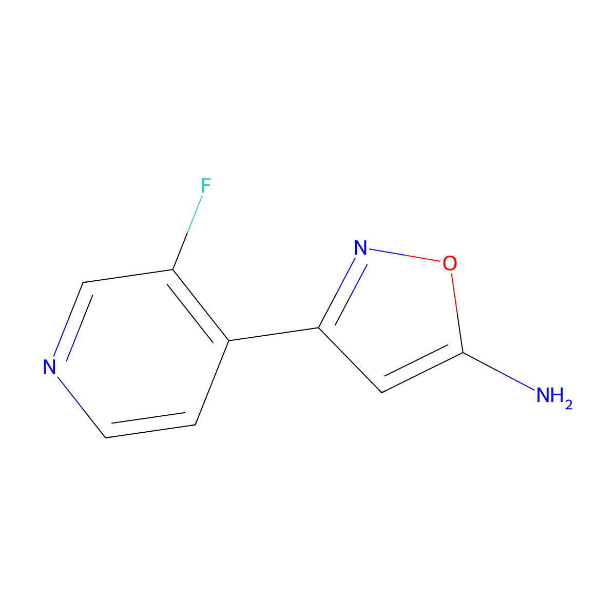 3-(3-Fluoropyridin-4-yl)isoxazol-5-amine molecular structure, CAS 1467230-64-3