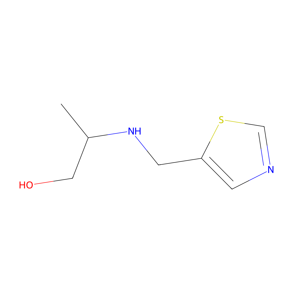 2-((Thiazol-5-ylmethyl)amino)propan-1-ol molecular structure, CAS 1467232-15-0