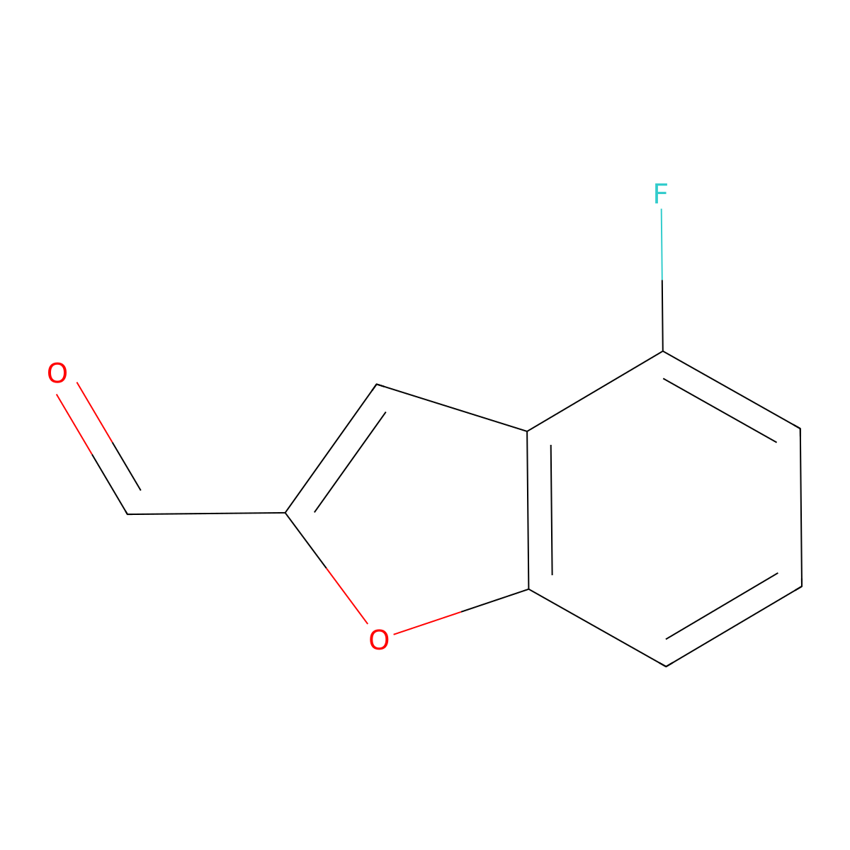 4-Fluoro-1-benzofuran-2-carbaldehyde molecular structure, CAS 1467246-75-8