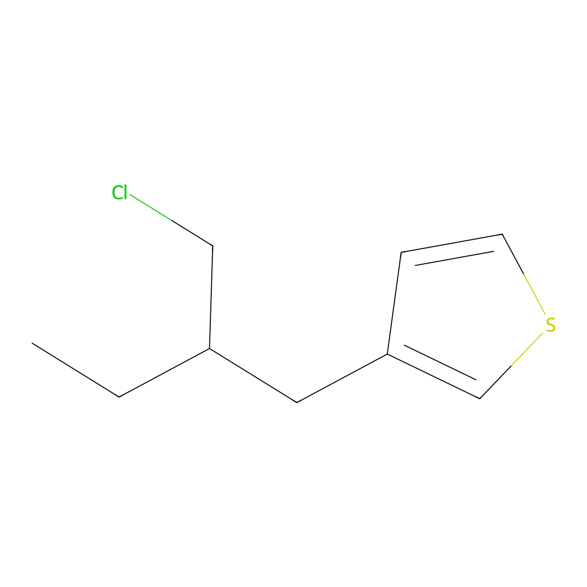 3-[2-(Chloromethyl)butyl]thiophene molecular structure, CAS 1467252-95-4