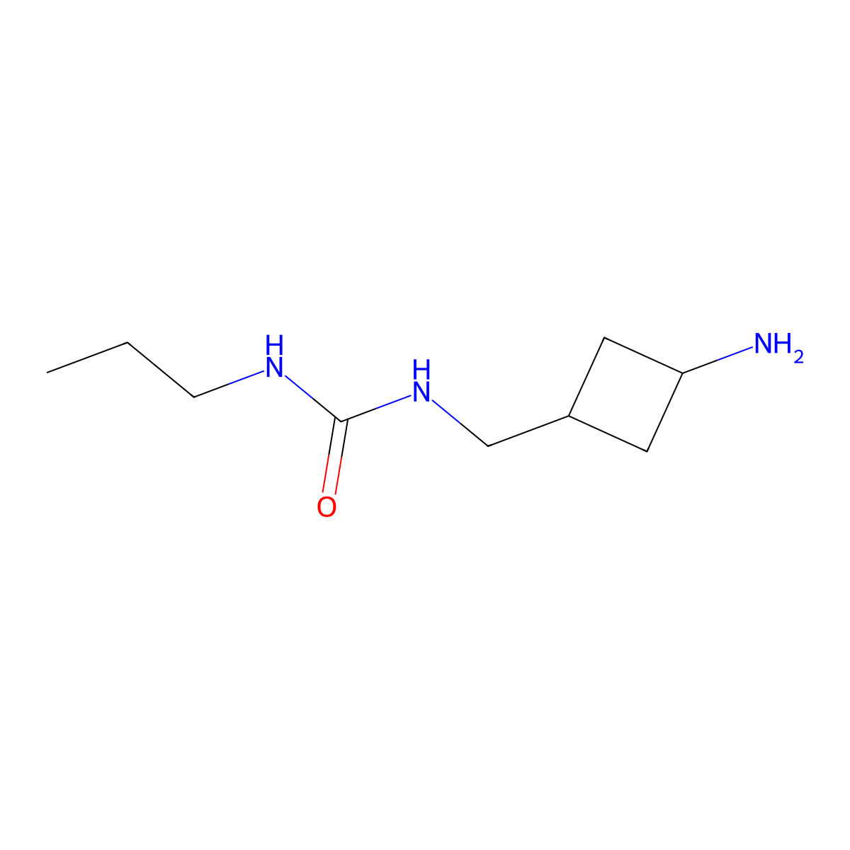 1-((3-Aminocyclobutyl)methyl)-3-propylurea molecular structure, CAS 1467253-47-9