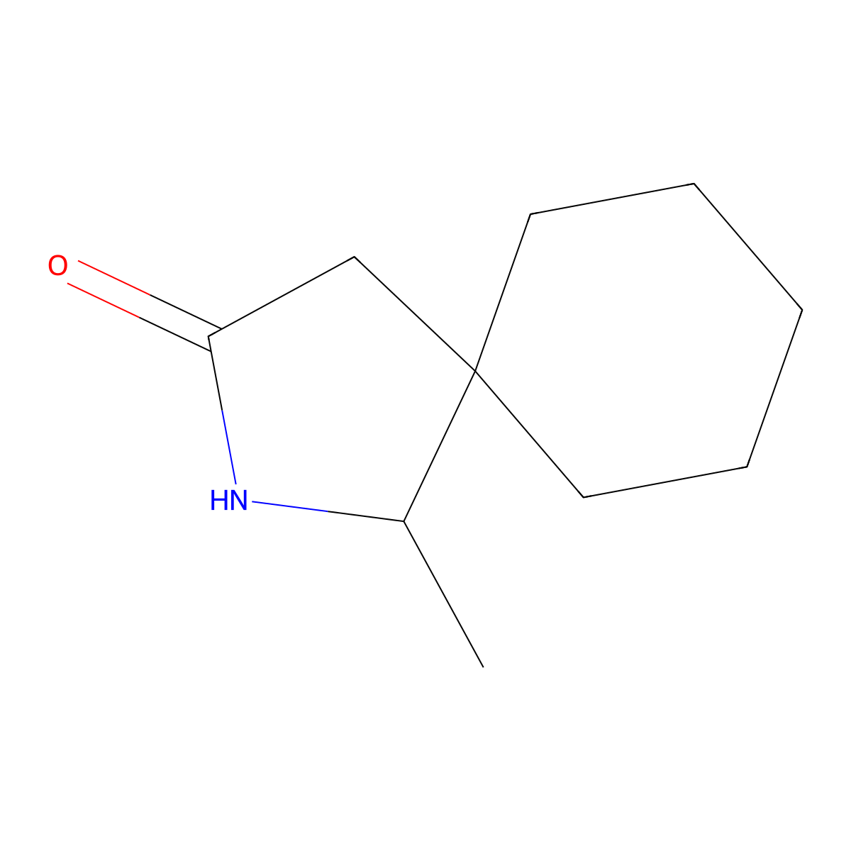 1-Methyl-2-azaspiro[4.5]decan-3-one molecular structure, CAS 1467277-00-4