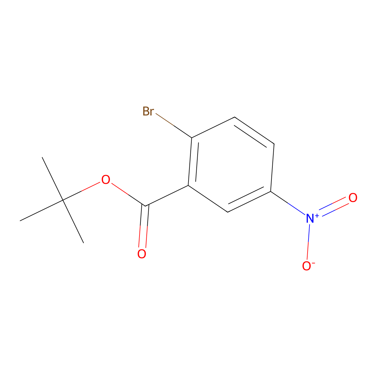 2-Bromo-5-nitro-benzoic acid tert-butyl ester molecular structure, CAS 1467293-69-1
