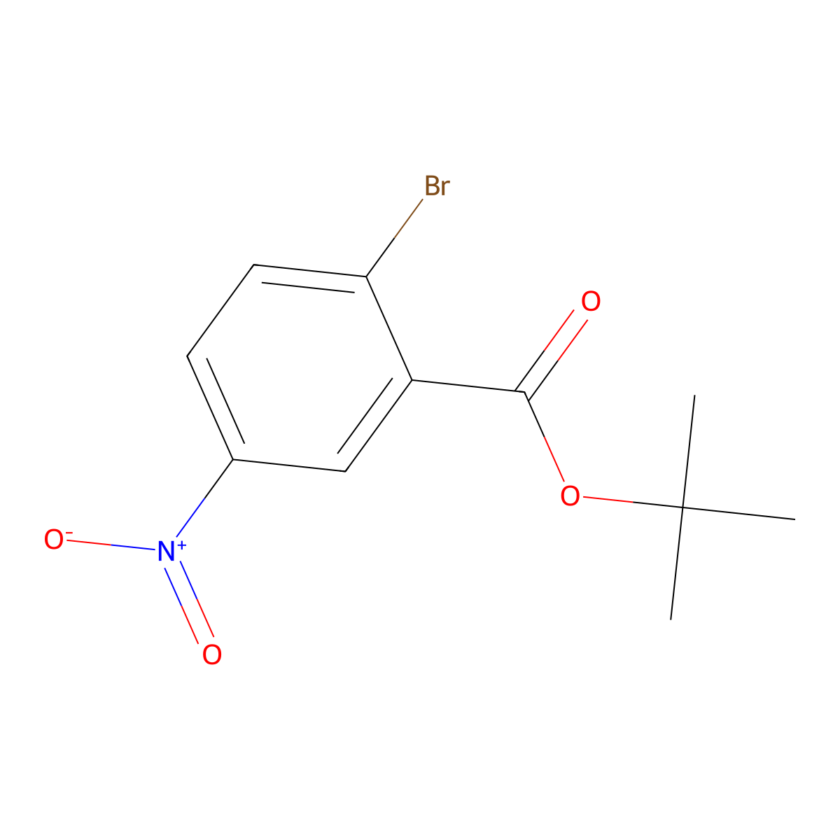 2-Bromo-5-nitro-benzoic acid tert-butyl ester molecular structure, CAS 1467293-69-1