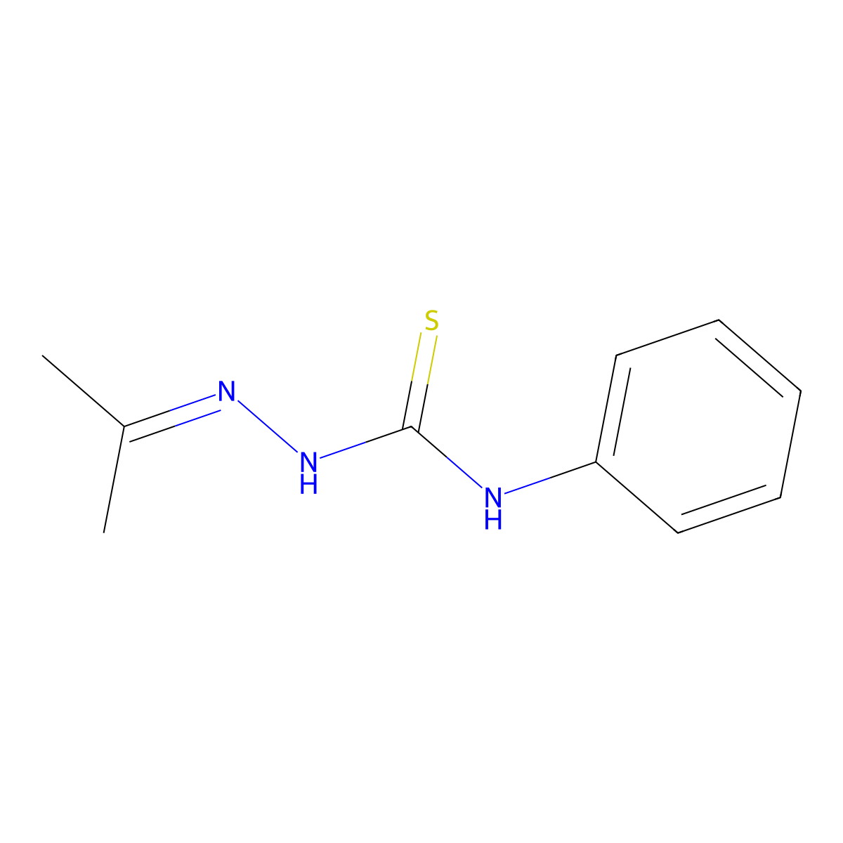 2-(1-Methylethylidene)-N-phenylhydrazinecarbothioamide molecular structure, CAS 14673-56-4