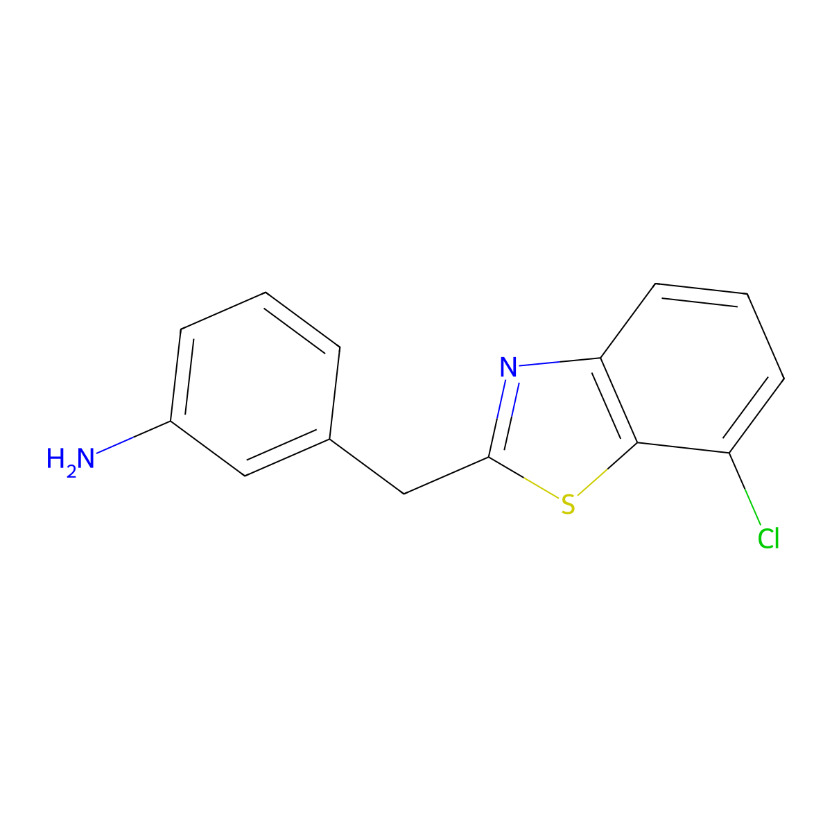 3-[(7-Chloro-1,3-benzothiazol-2-yl)methyl]aniline molecular structure, CAS 1467309-43-8