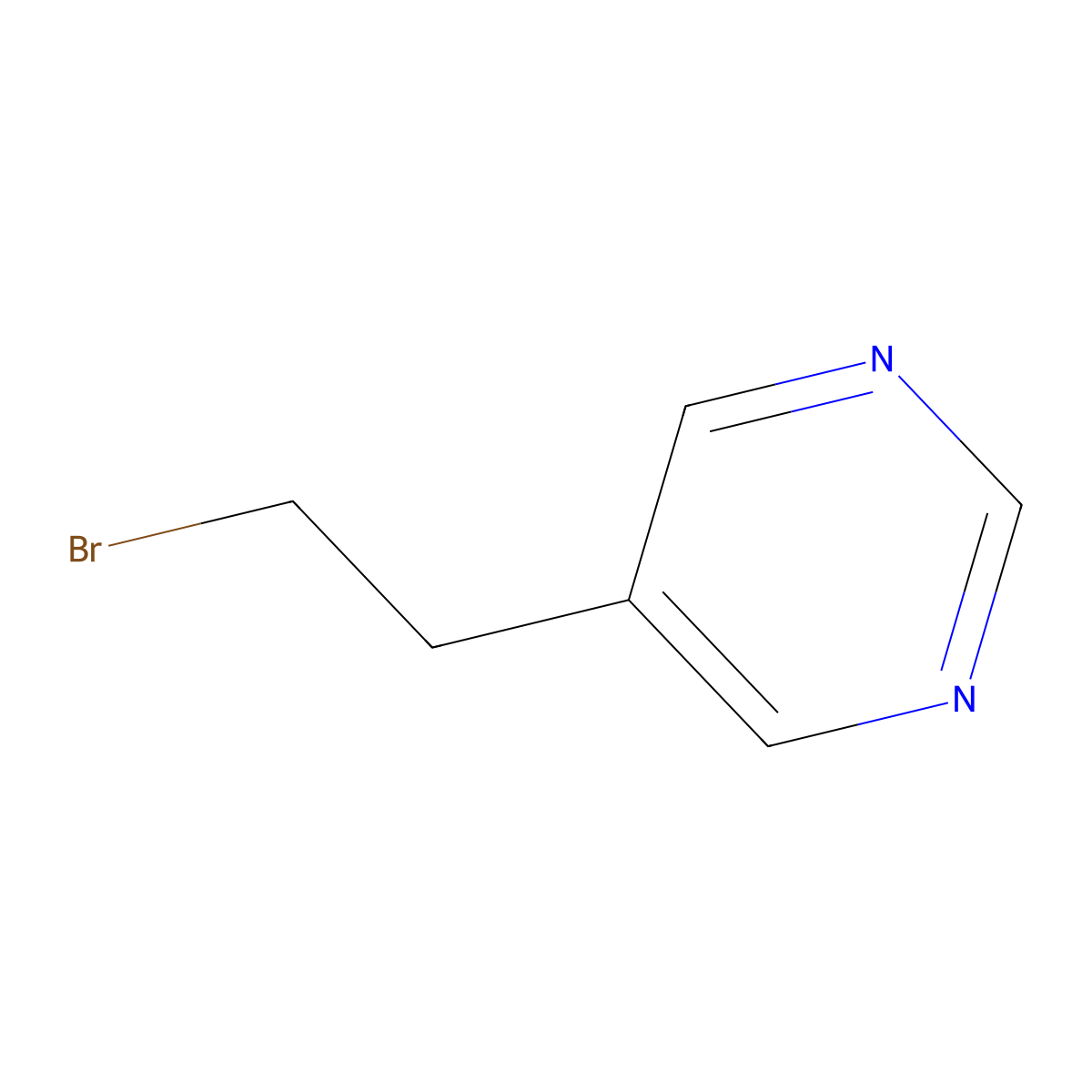5-(2-Bromoethyl)pyrimidine molecular structure, CAS 1467310-02-6